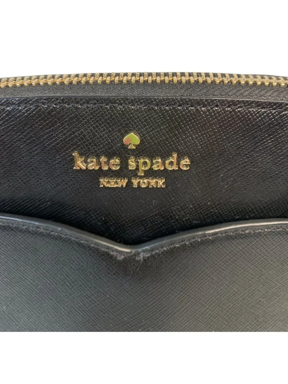 Kate Spade Black Leather Dome Satchel Crossbody Bag M 12 x 9 EUC Sylvia